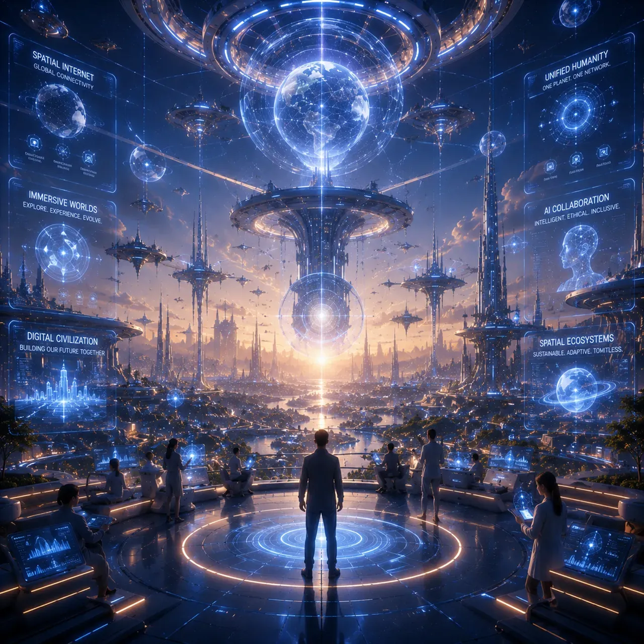 未来数字空间文明世界视觉